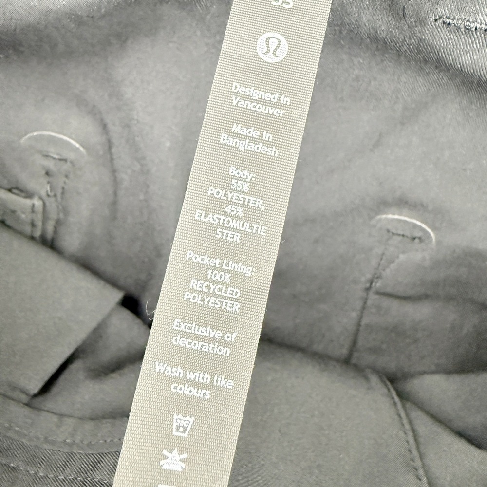 LULULEMON ABC Skinny-Fit 5 Pocket Pant Warpstreme Size 33x27 Mens Black M5AN1S - Picture 2 of 7